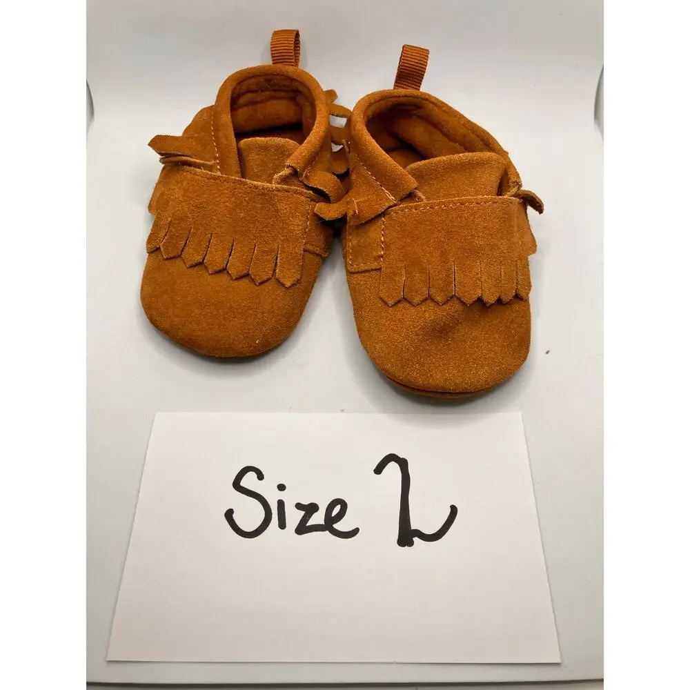 Baby Shoes Lot (3) Sizes 1–2 3-6 Months Moccasins &‎ Floral Mary Janes
